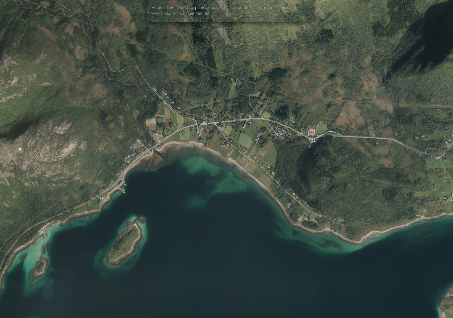 Kongsvik sett fra lufta – satelittbilde